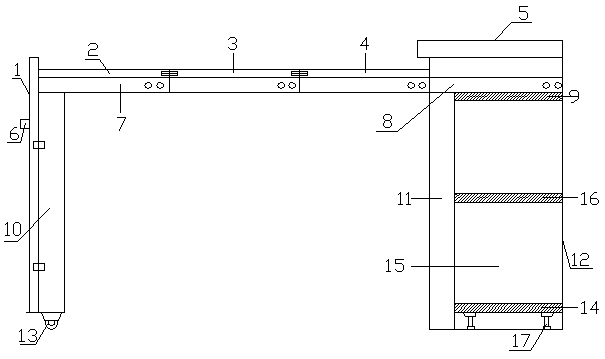 Hidden type kitchen cabinet dining table