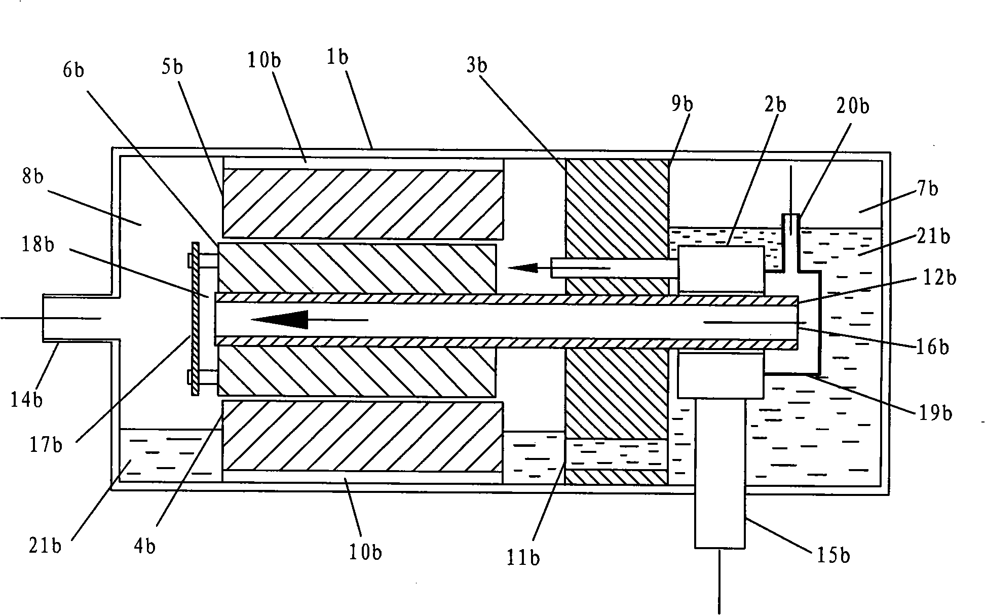 Lubrication system of horizontal rotary compressor, its control method and application