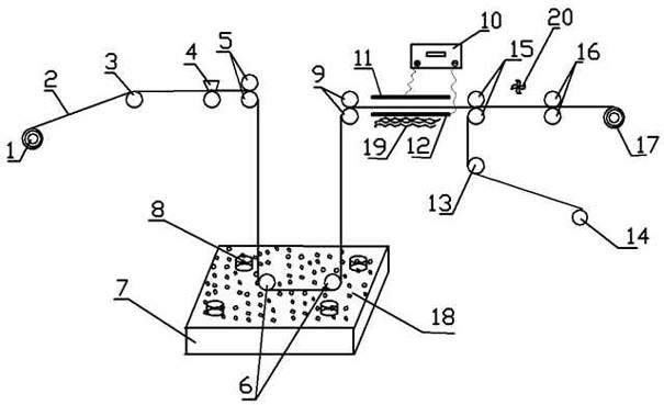 Continuous preparation device for conductive micro-nano material modified prepreg