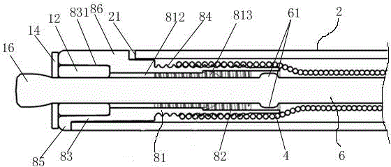 A booster device capable of storing and releasing rotational energy for a retracting mechanism