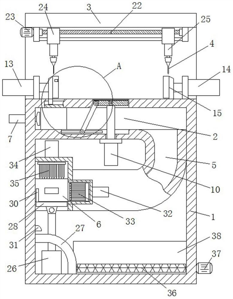 A low-waste tuckahoe fang ding sulfur-free processing device and method