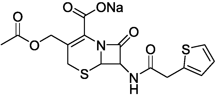 Applications of cefalotin sodium in anti-leukemia drugs