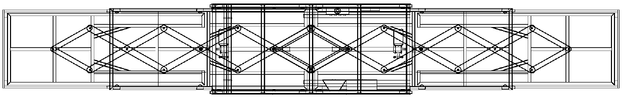 Bi-directional flexible lifting platform and tunnel cleaning vehicle