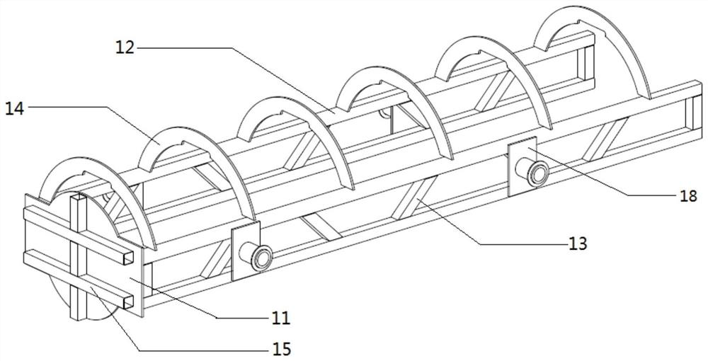 A device for assisting turning over of a tube bundle assembly and a method for turning over using the same