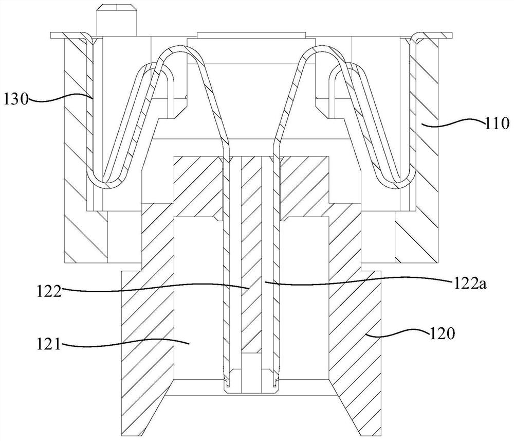 Floating type board-to-board connector and female base thereof