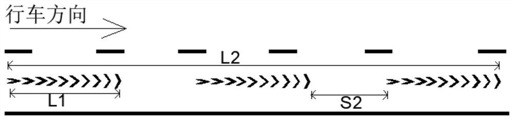 Expressway rear-end collision prevention marking line design method based on inverse linear perspective