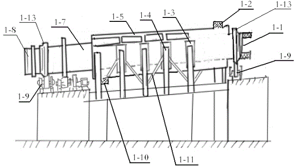 Petroleum coke material calcination cooling device