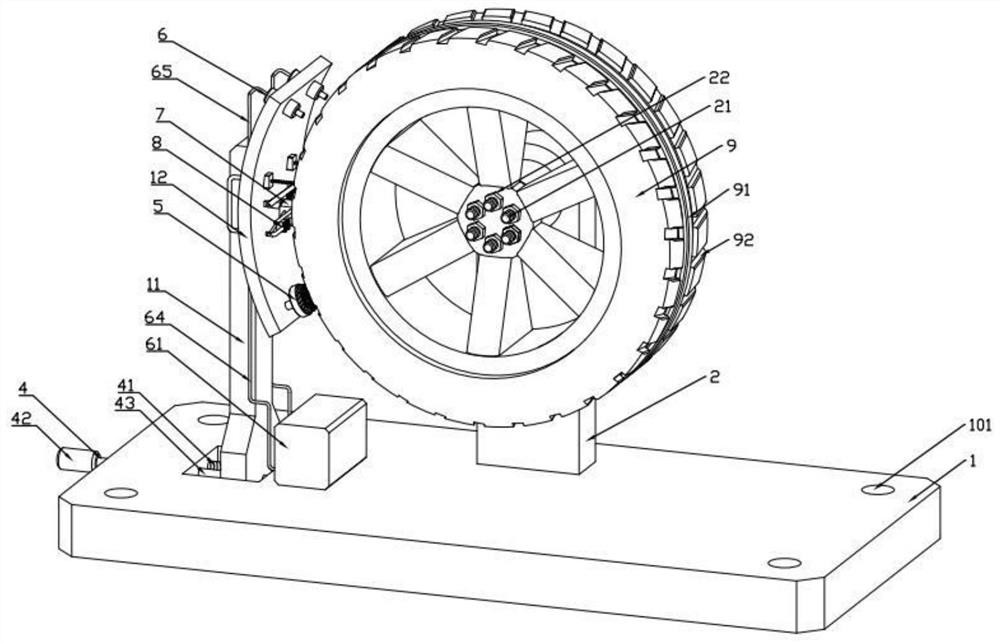 Cleaning device for automobile tire