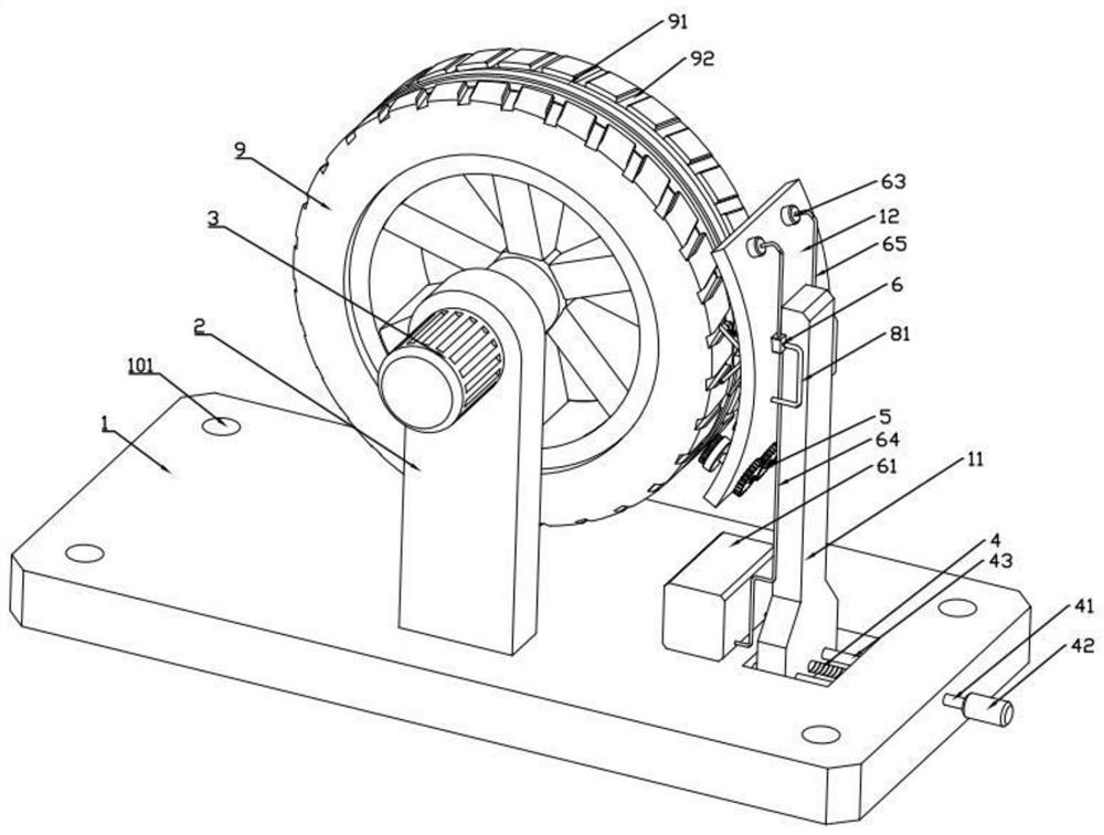 Cleaning device for automobile tire