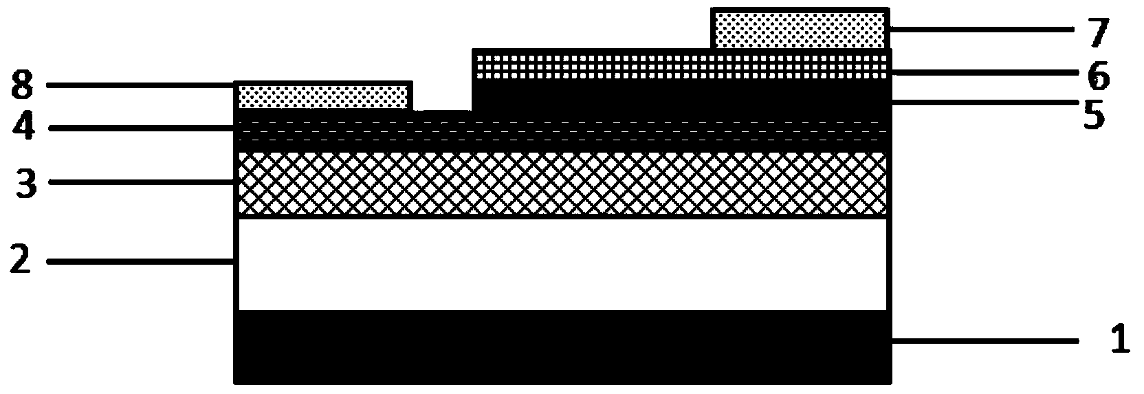 LED chip structure of graphene structure and manufacturing method thereof