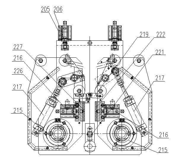 Automatic compression joint material breaking and material changing mechanism for hygienic product coiled material and material breakage method