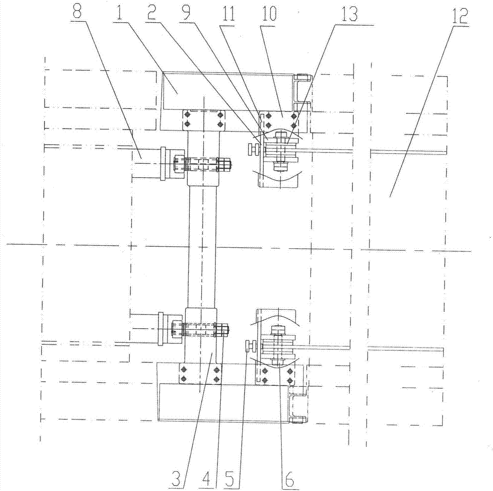 F-track movable end positioning and connection device for medium-and-low-speed magnetic suspension turnout