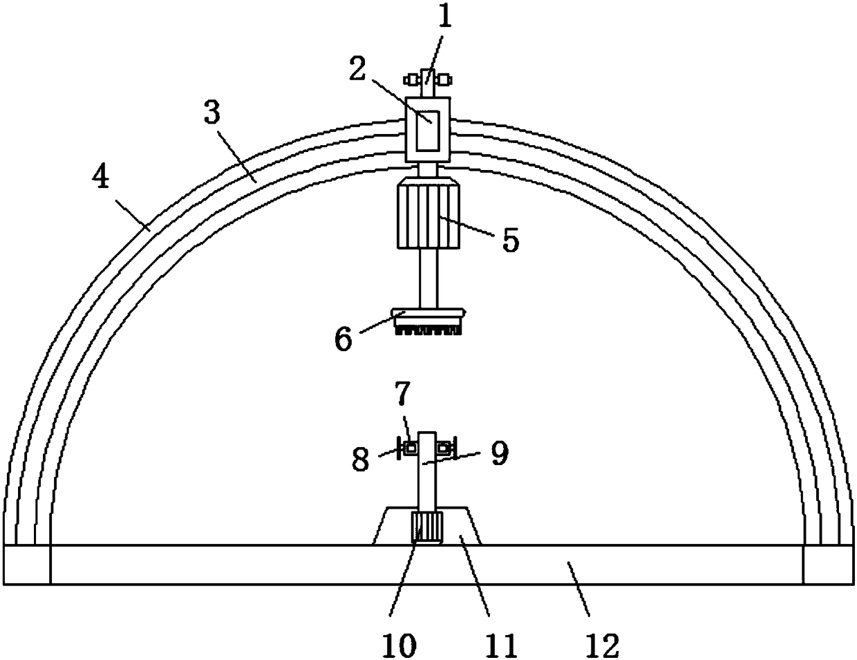 Polishing device for hemispherical cover plate