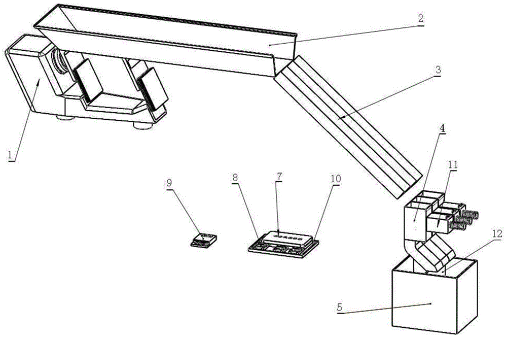 Color selector utilizing electric-control automatic distribution of material