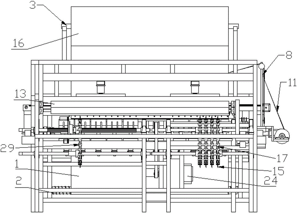 Automatic production device for electric blanket