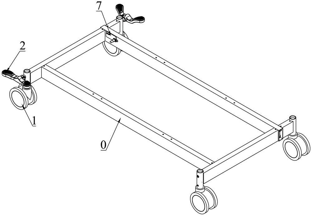 Hospital bed brake warning mechanism and the hospital bed equipped with the mechanism