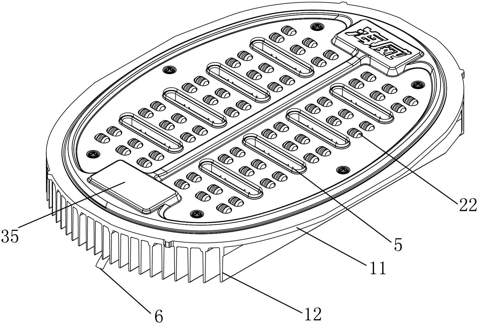 Integral light-emitting diode (LED) street lamp module