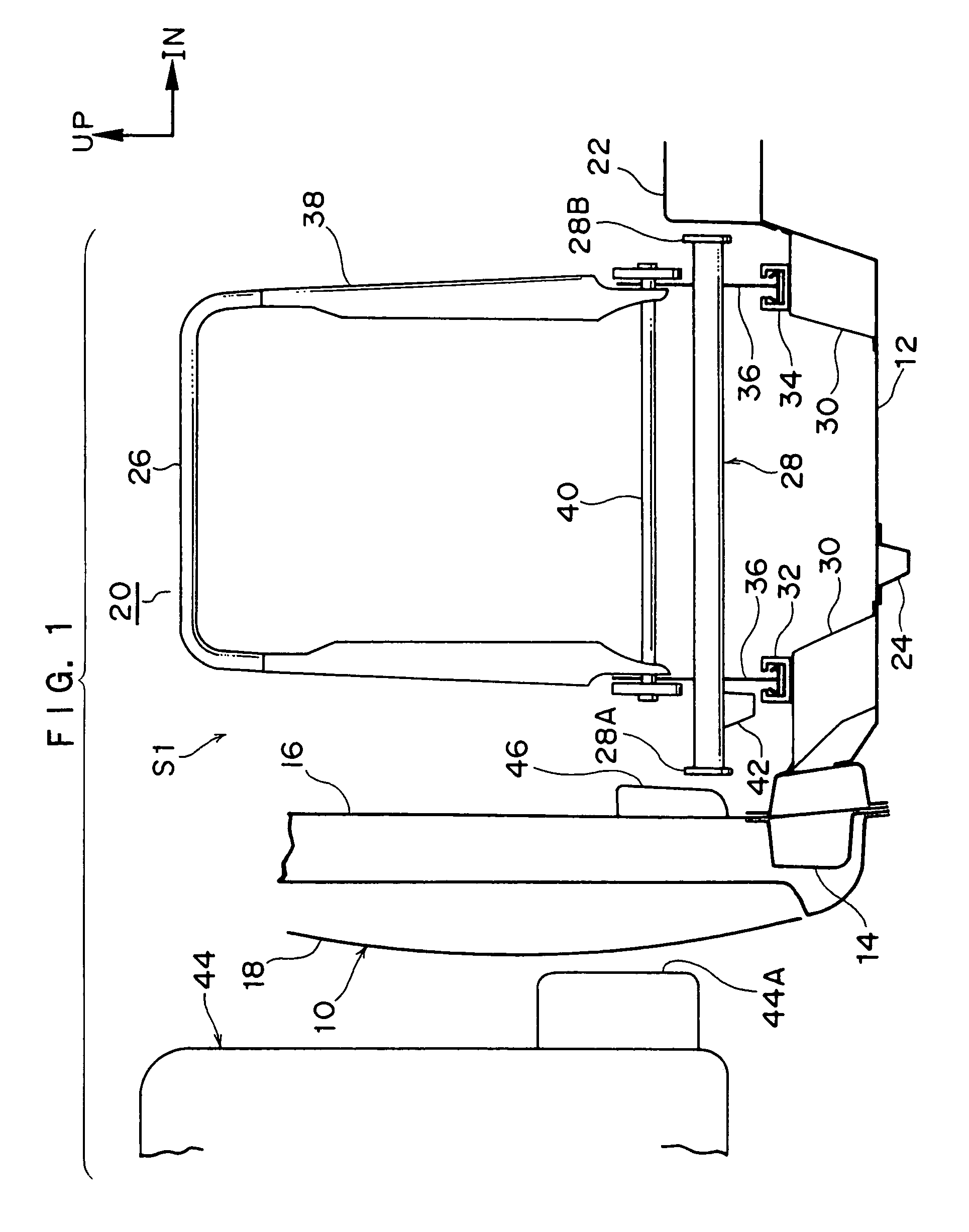 Side impact load transmitting structure