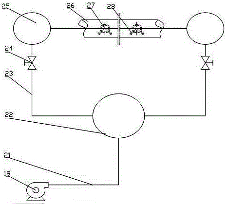 Waste heat boiler for quenching and cooling process of suspended magnetization roasting powder of mine powder