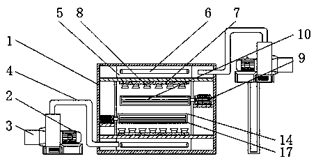 Rapid cooling device convenient to fix for plastic processing