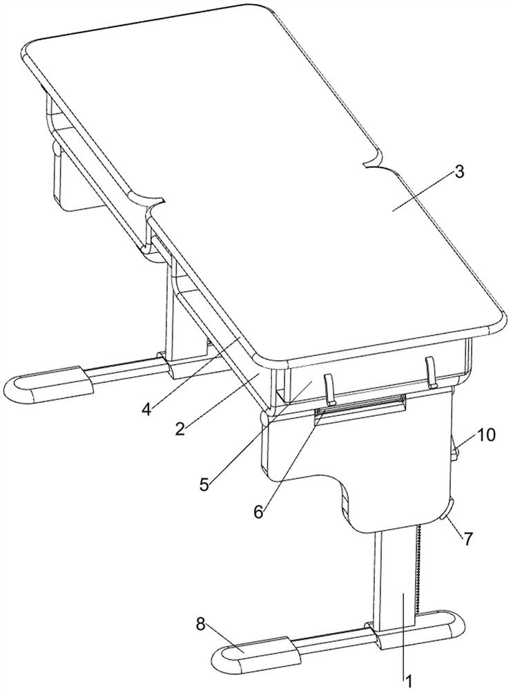 Student desk with folding function