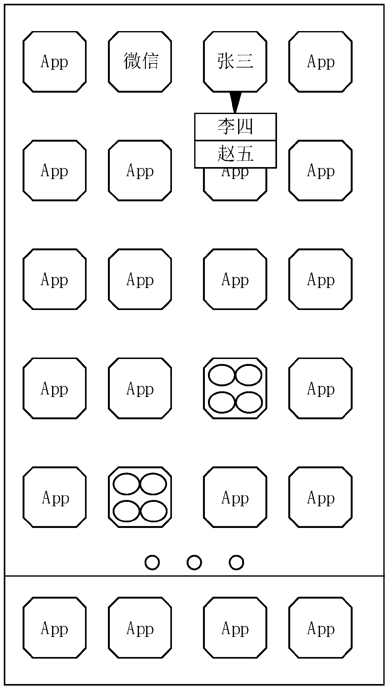 Shortcut icon management method and electronic equipment