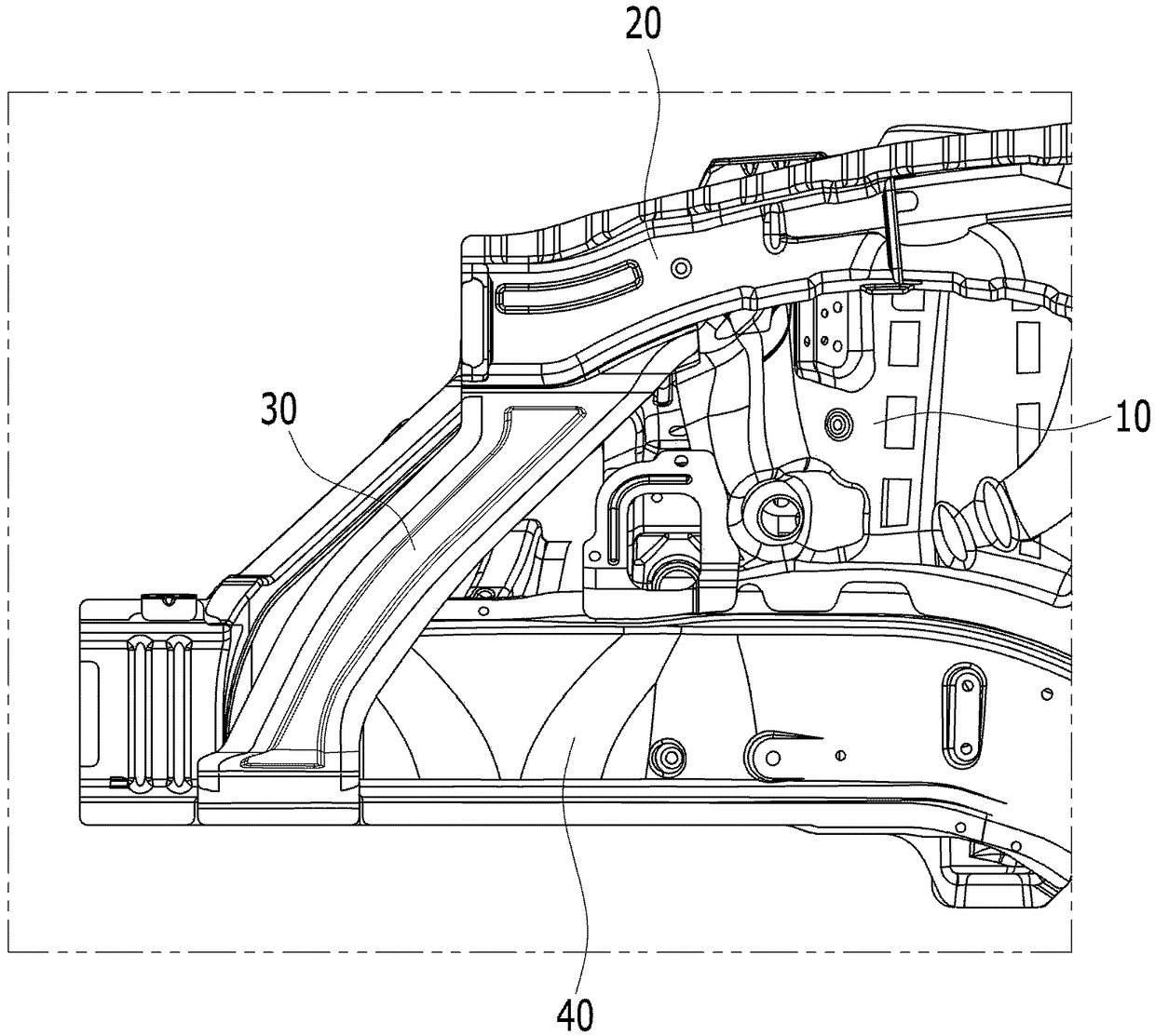 Front vehicle body reinforcing structure