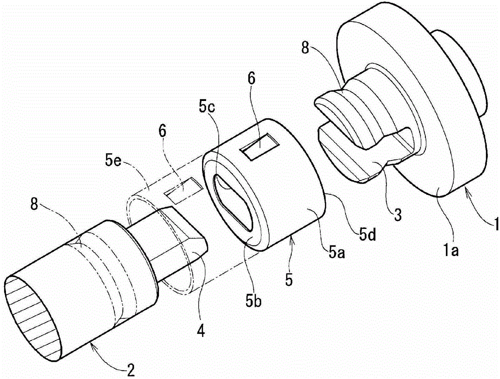 Coupling device for connecting rotating body