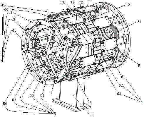 Hand rope release mechanism and hand rope release method