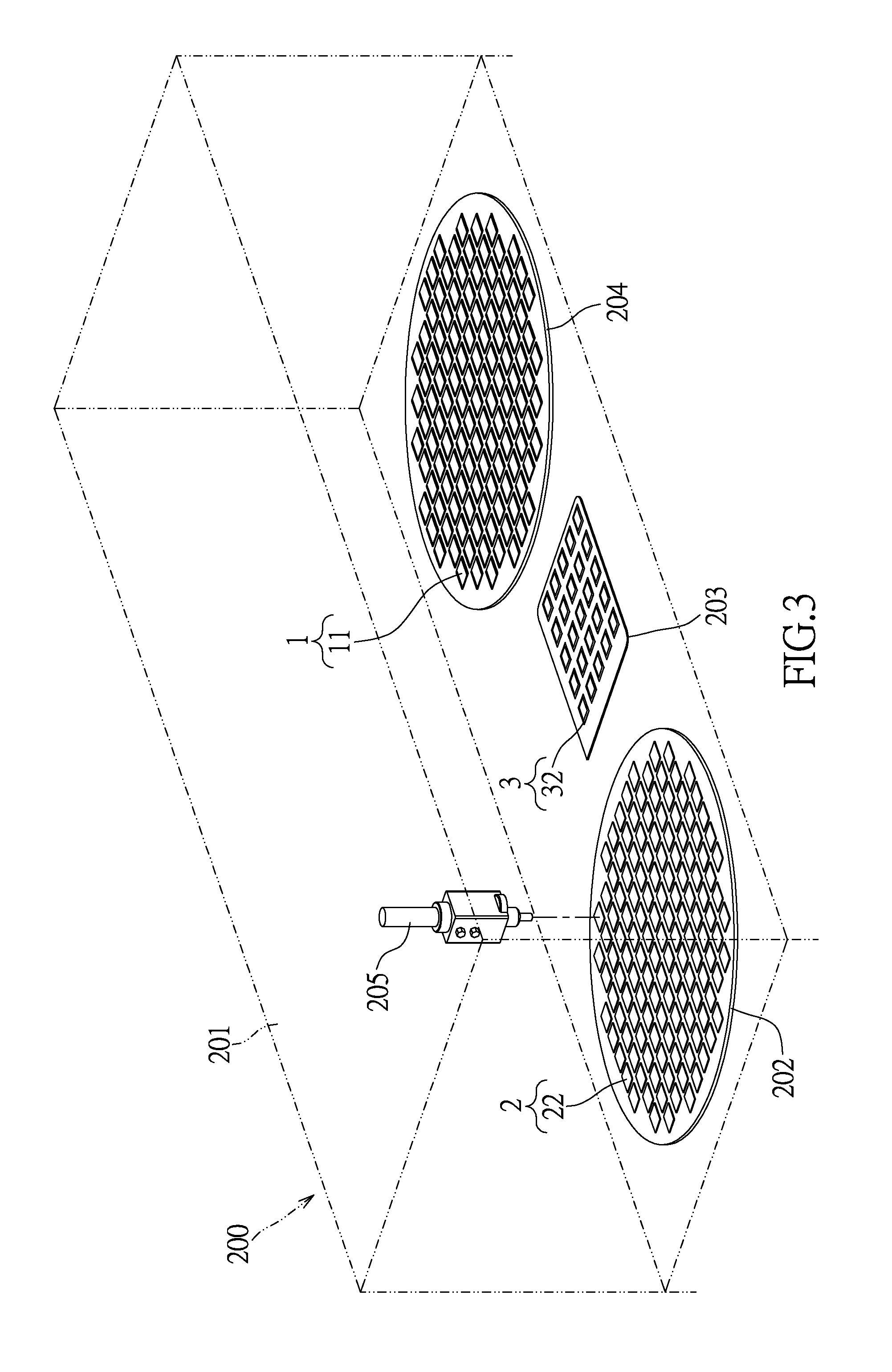 Production apparatus for manufacturing sensor package structure