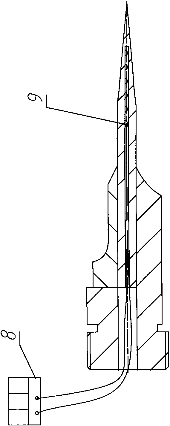 Internally conductive hot cut-off knife and method thereof