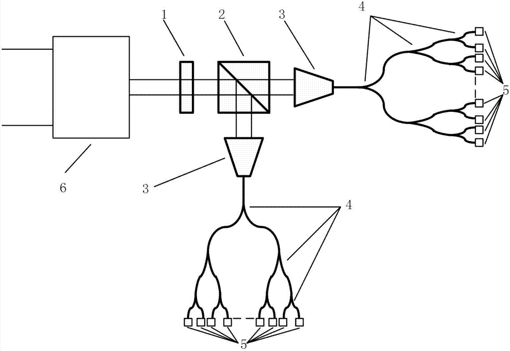 Polarization demodulation and photon number resolving compatible detection device and method in laser communication