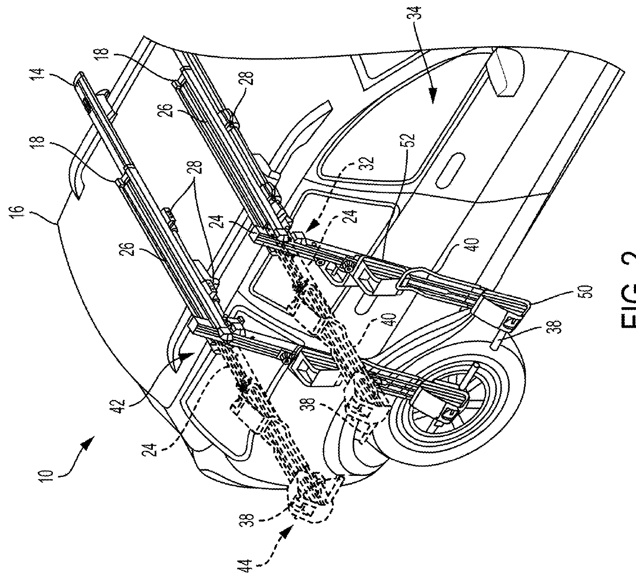 Vehicle rack with loading apparatus