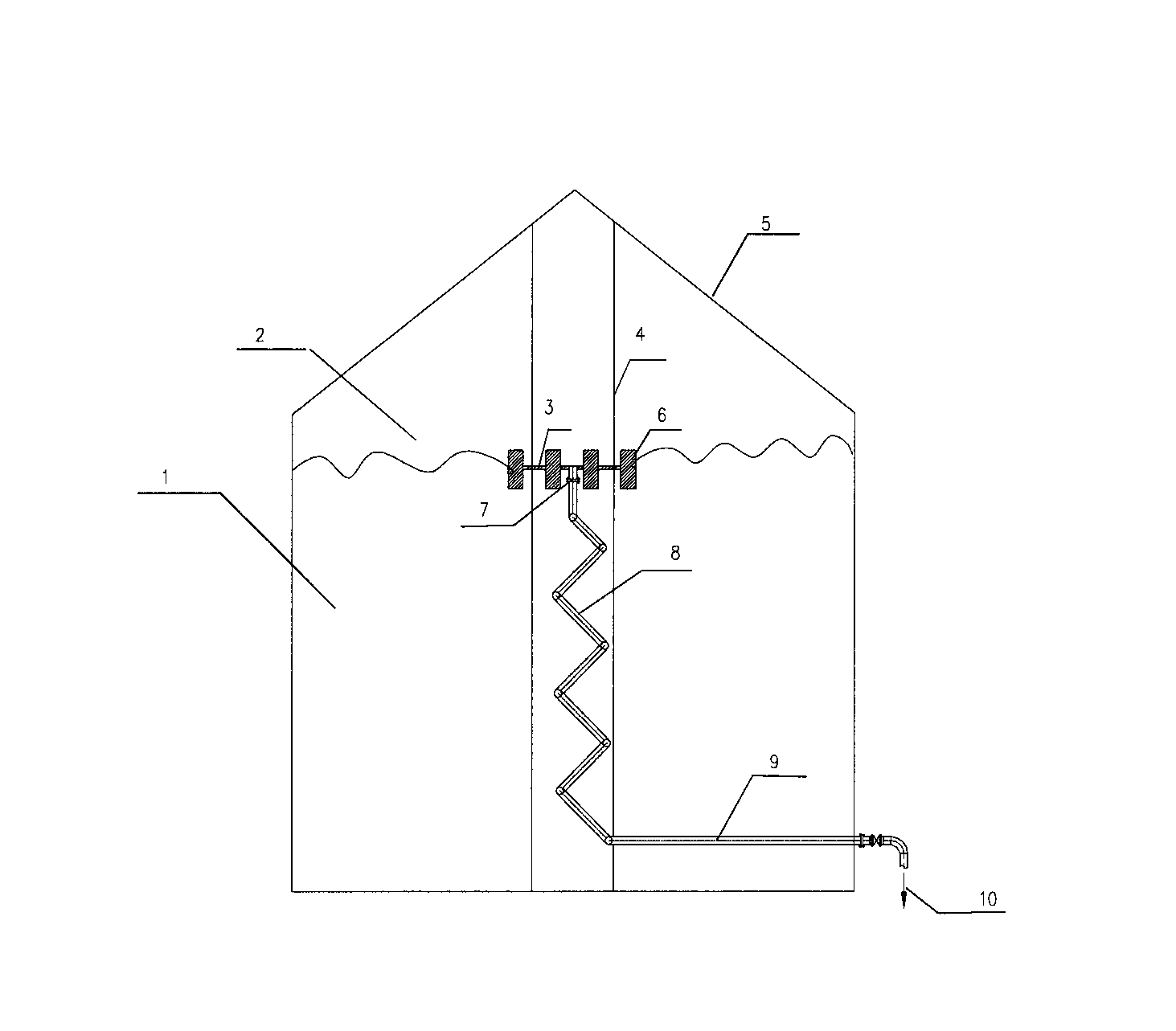 Heavy oil storage tank dehydration device