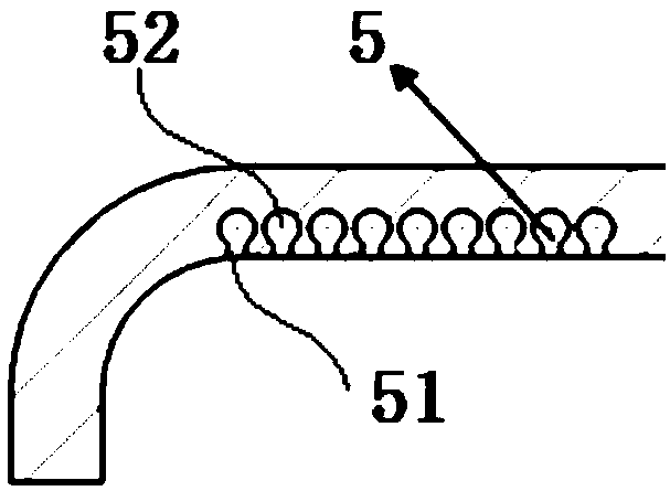 Stamping type liquid-gas separation device