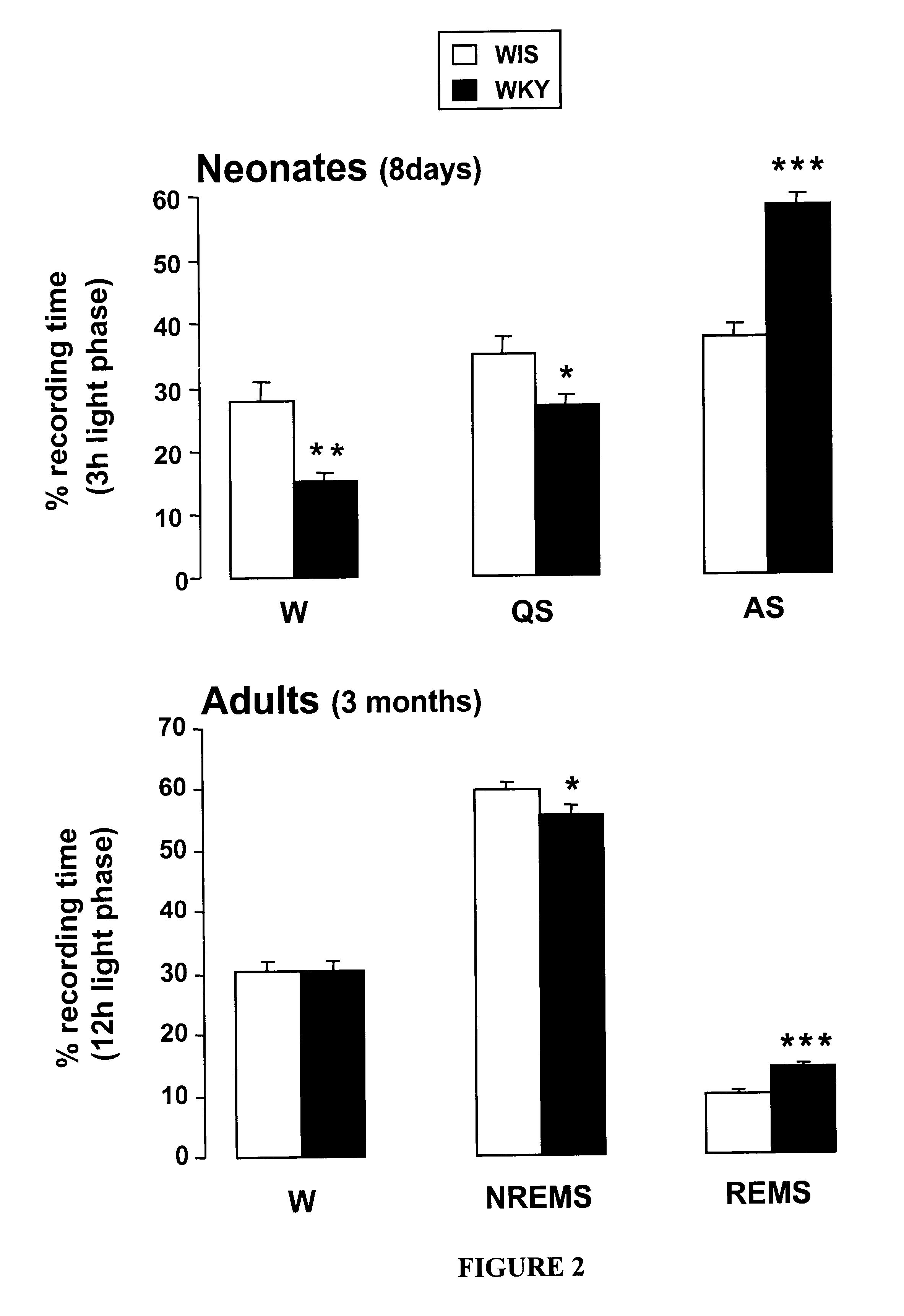 Analysis of muscular activity in neonatal animals to screen for mutations and/or drugs that alter sleep and wake states