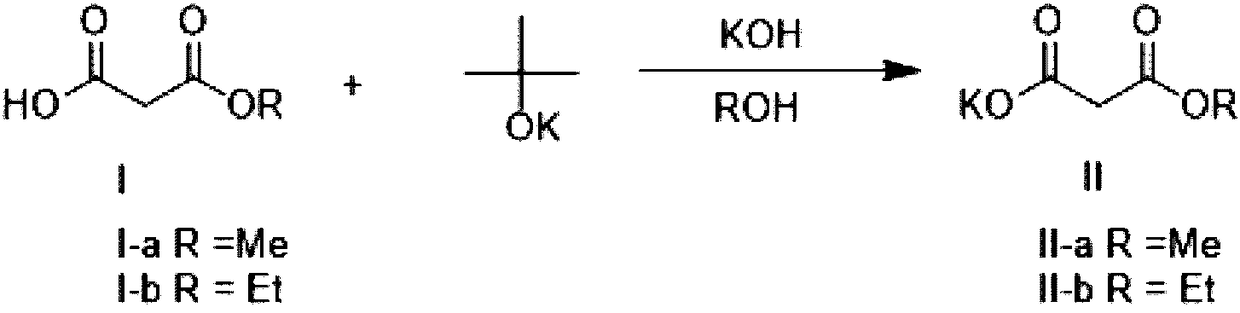 Method for preparing potassium monoethyl malonate