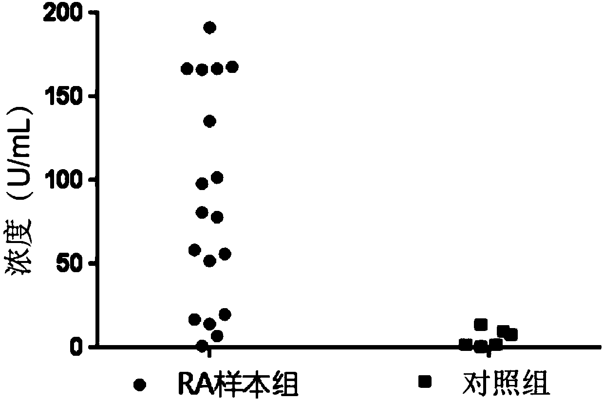 Homogeneous immunodetection kit for detecting anti-cyclic citrullinated peptide antibody and application thereof