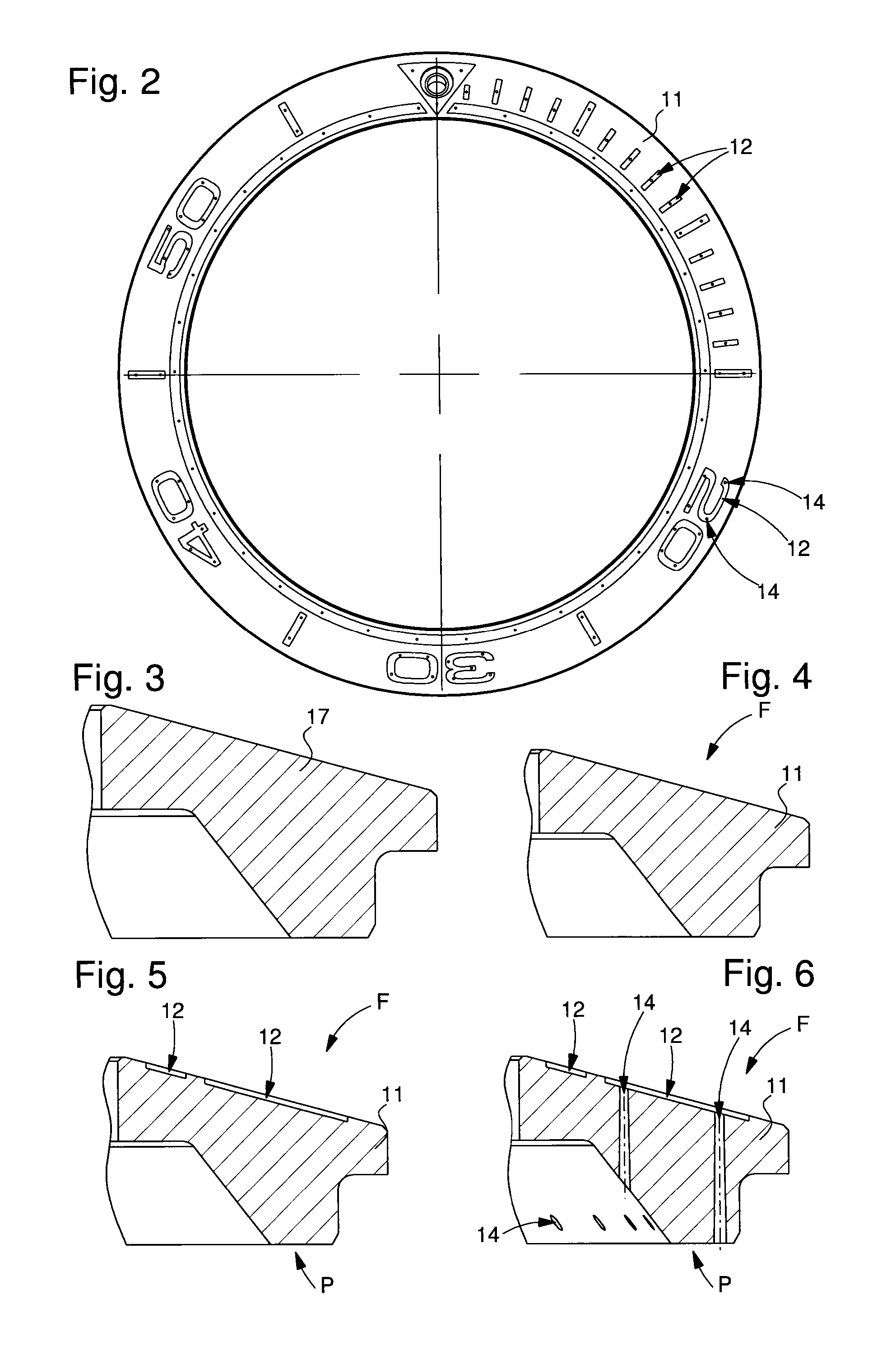 Device for fixedly securing a metallic inlay