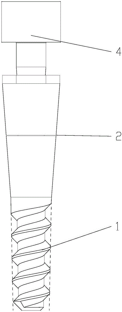 Sectional type concrete screw rod capable of being taken out and using method thereof