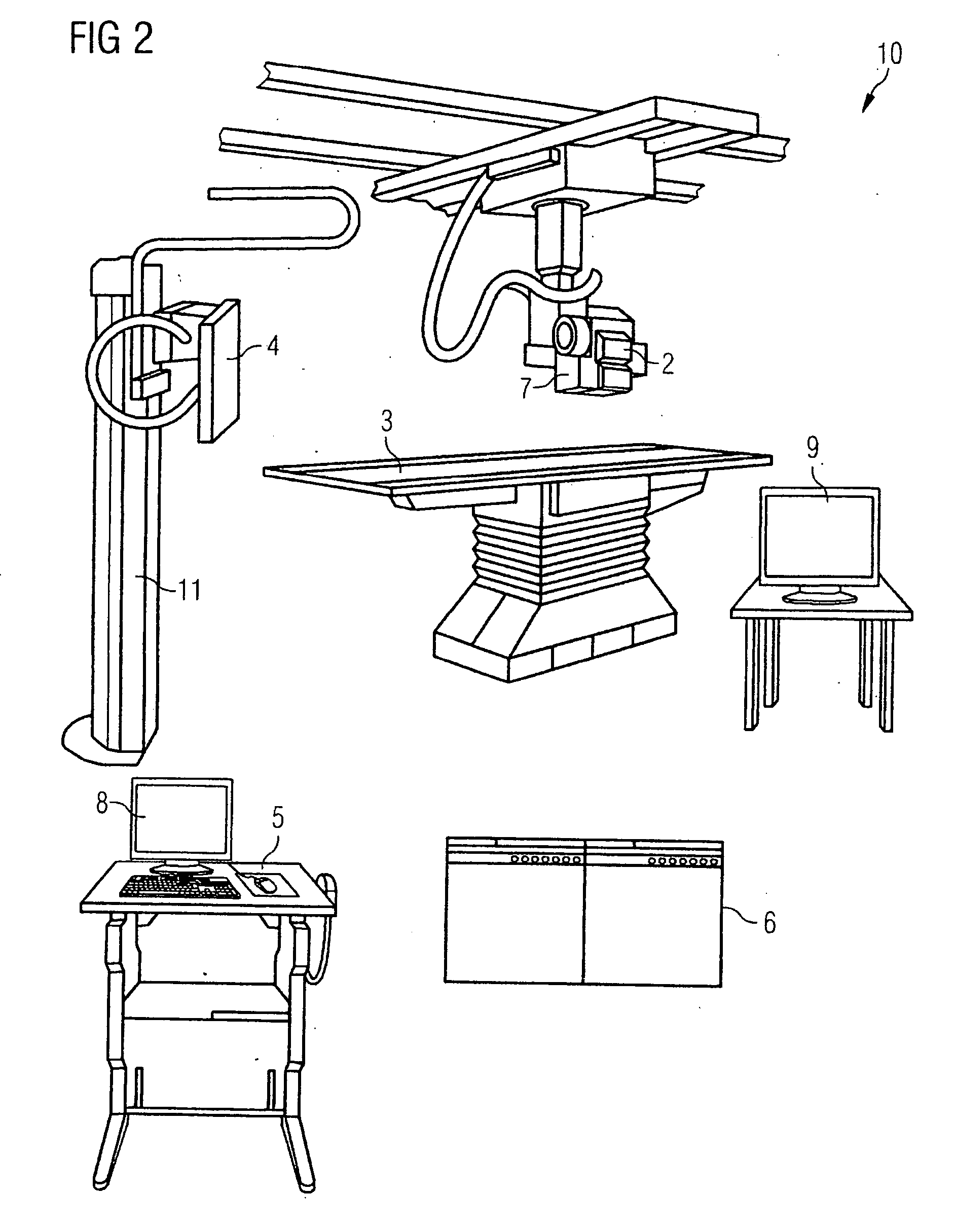 Radiography device for recording dynamic processes and associated recording method