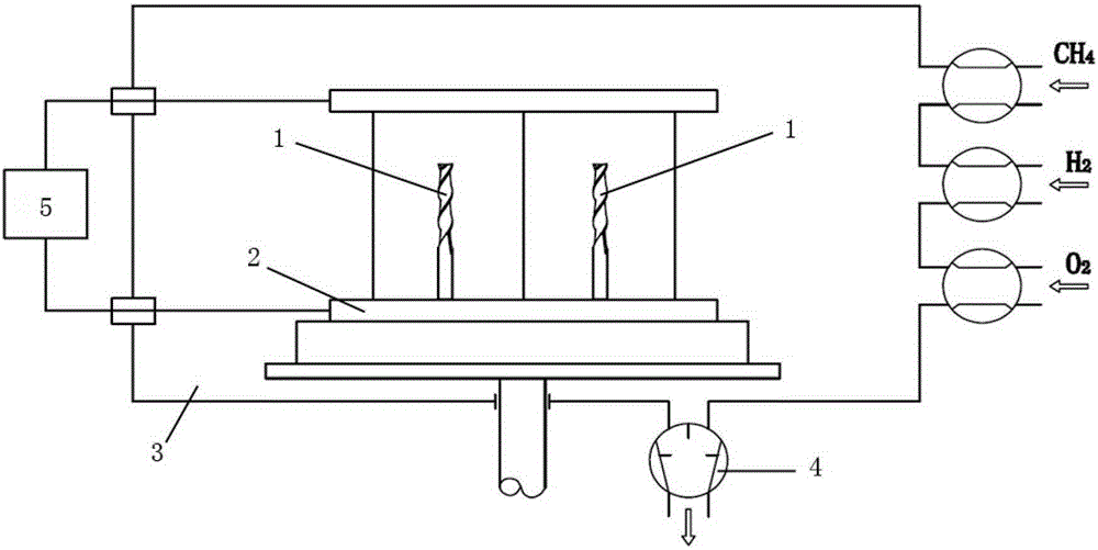 A preparation method of diamond composite coating for micro milling cutter