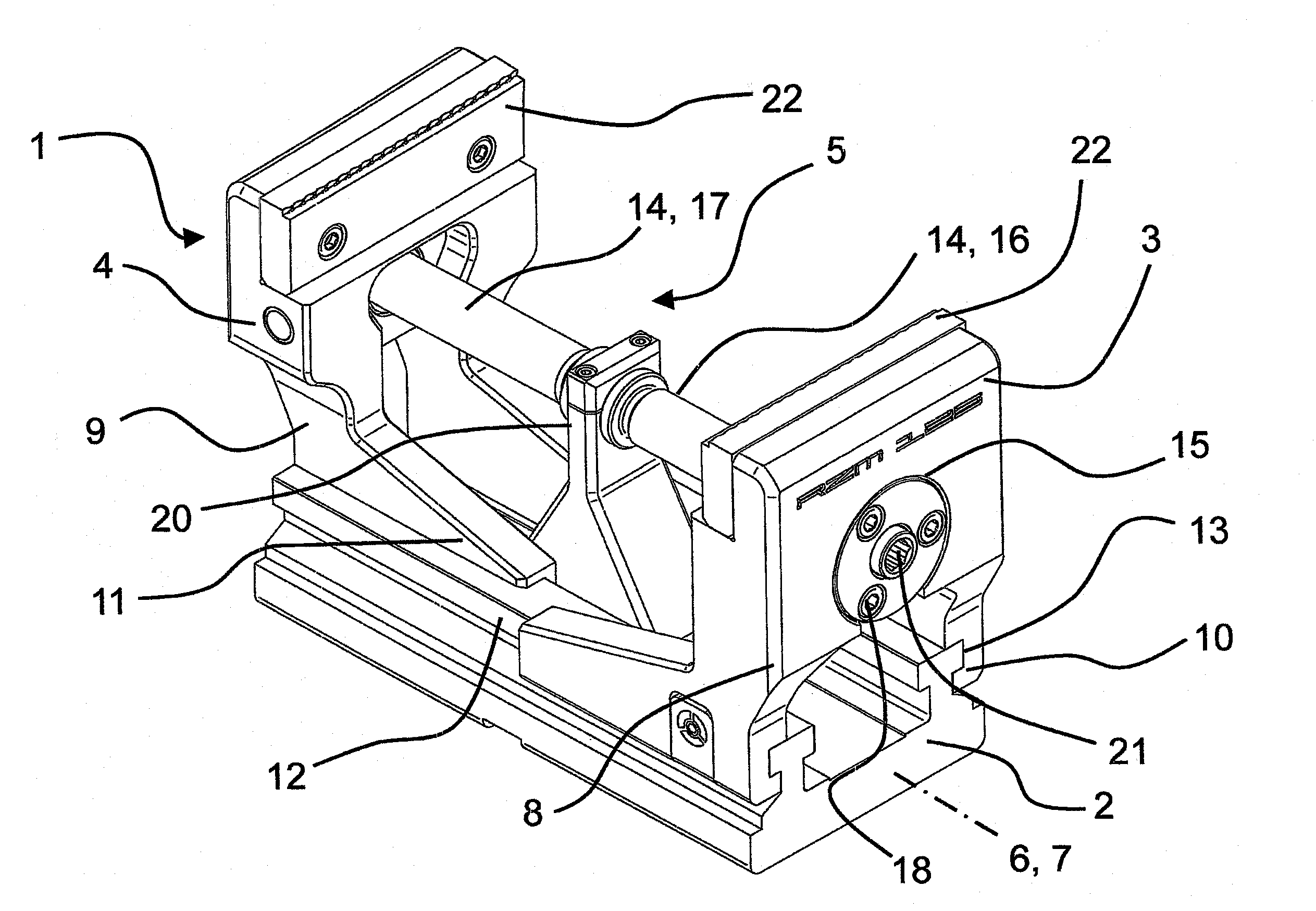 Centric clamping vice