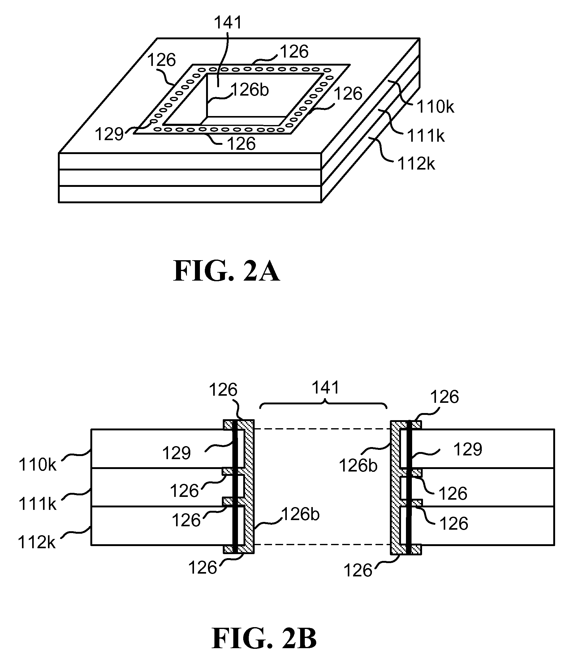 Laminate structures having a hole surrounding a probe for propagating millimeter waves