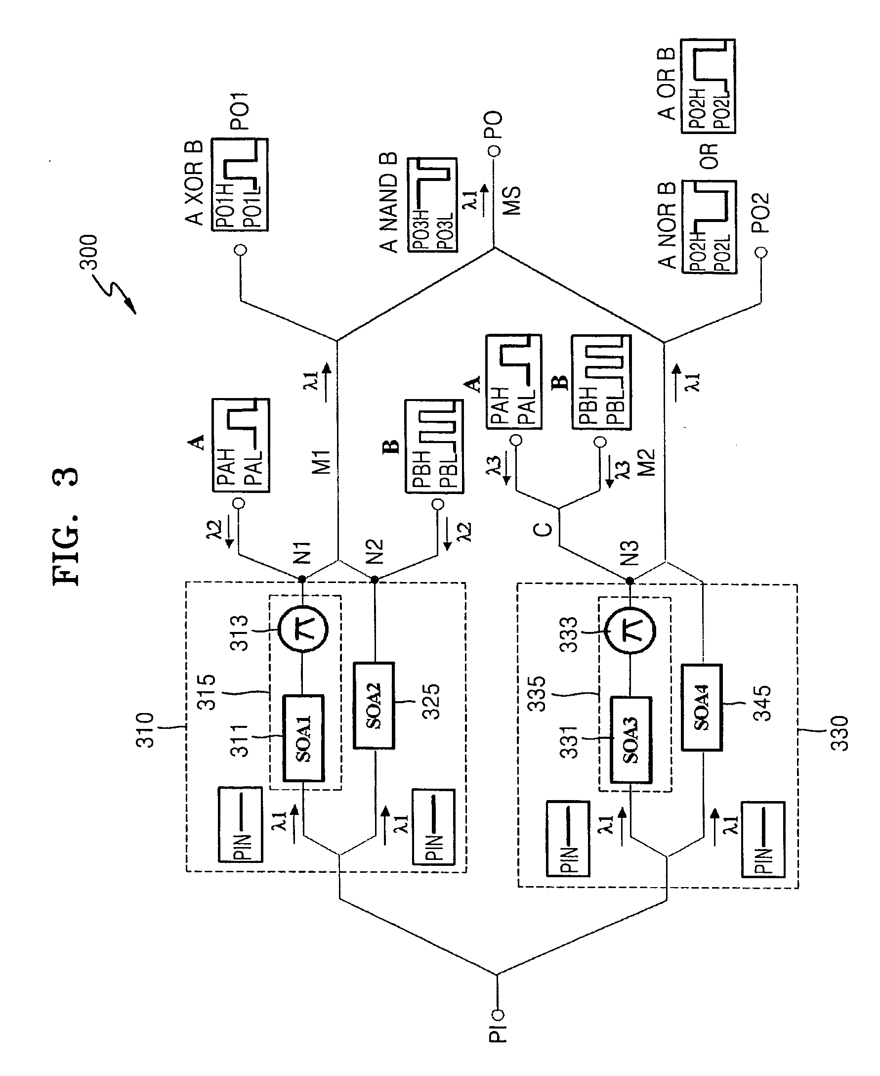 Optical logic element