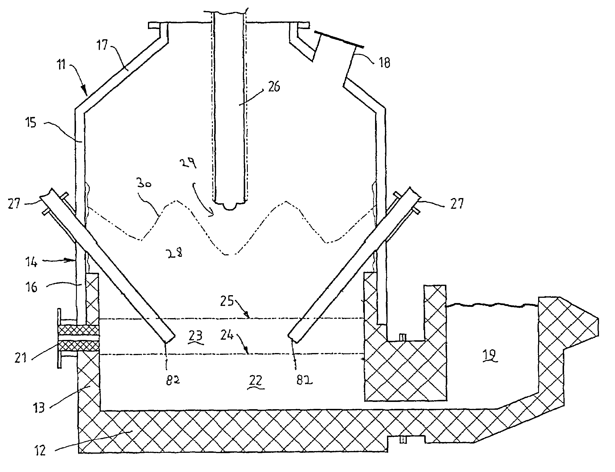 Direct smelting process and apparatus