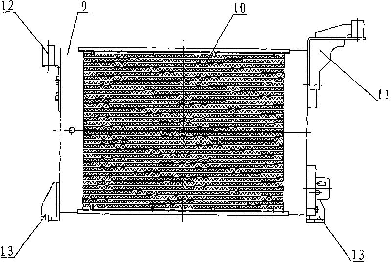 Oil cooler of traction transformer of electric motor unit