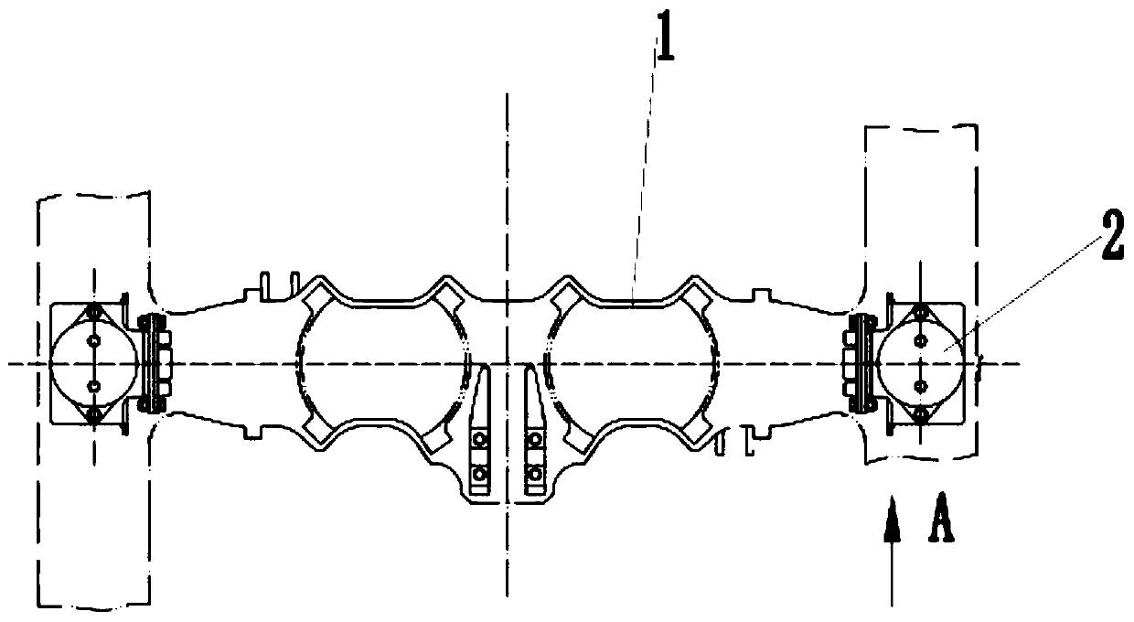 Elastic anti-side-rolling device of railway wagon