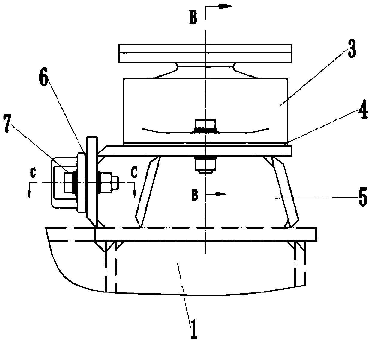 Elastic anti-side-rolling device of railway wagon