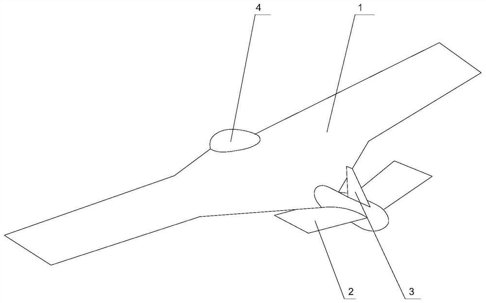 Canard flying wing aerodynamic layout unmanned aerial vehicle